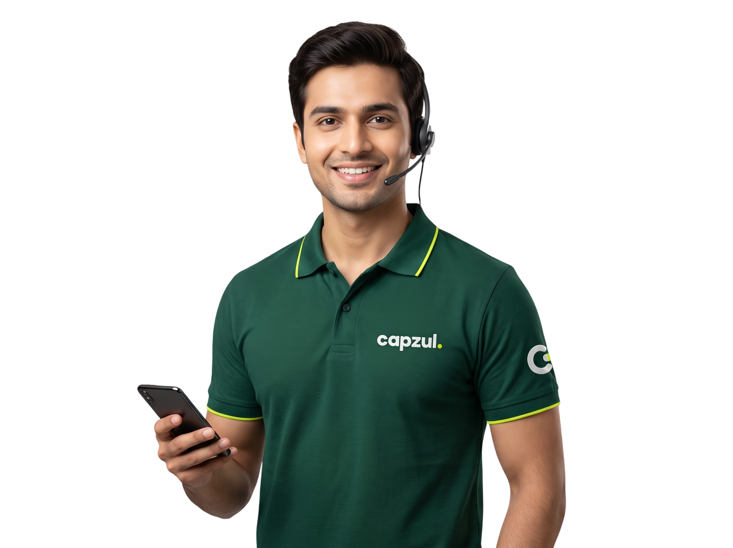 Capzul support specialist ready to help on call and chat